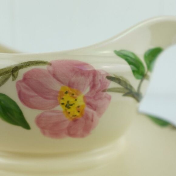 Franciscan Desert Rose Gravy Boat Underplate Attached Flying F 1979 - 1984 - Picture 7 of 13